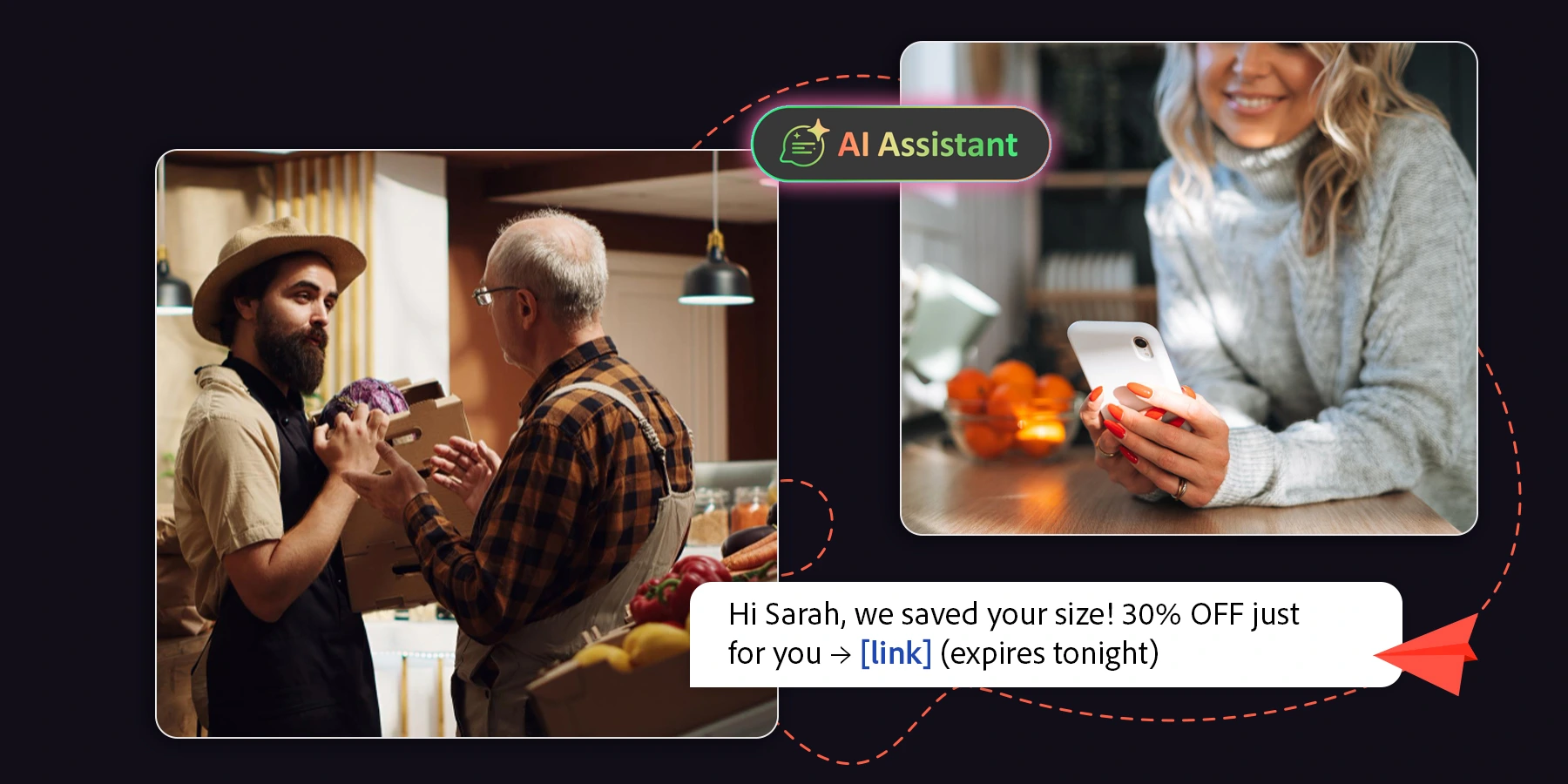 AI assistance for SMS marketing suggest