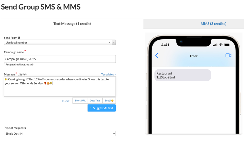 AI feature in ProTexting